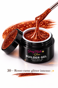 Builder Gel Glitter Rosso Rame Intenso 30 – Giusy Nails Glow ⭐️