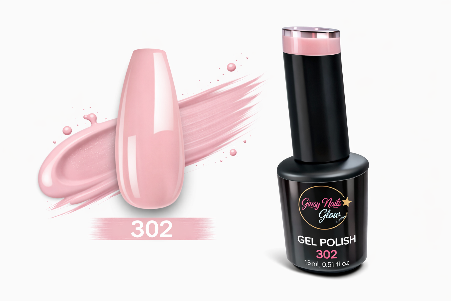 Gel Polish Soak Off UV/LED 302 Rosa Nude Lattiginoso – 15ml | Giusy Nails Glow ⭐️