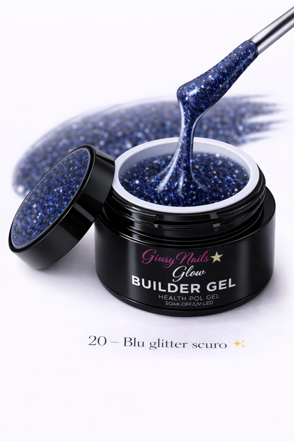 Builder Gel Glitter Blu Scuro 20 – Giusy Nails Glow ⭐️