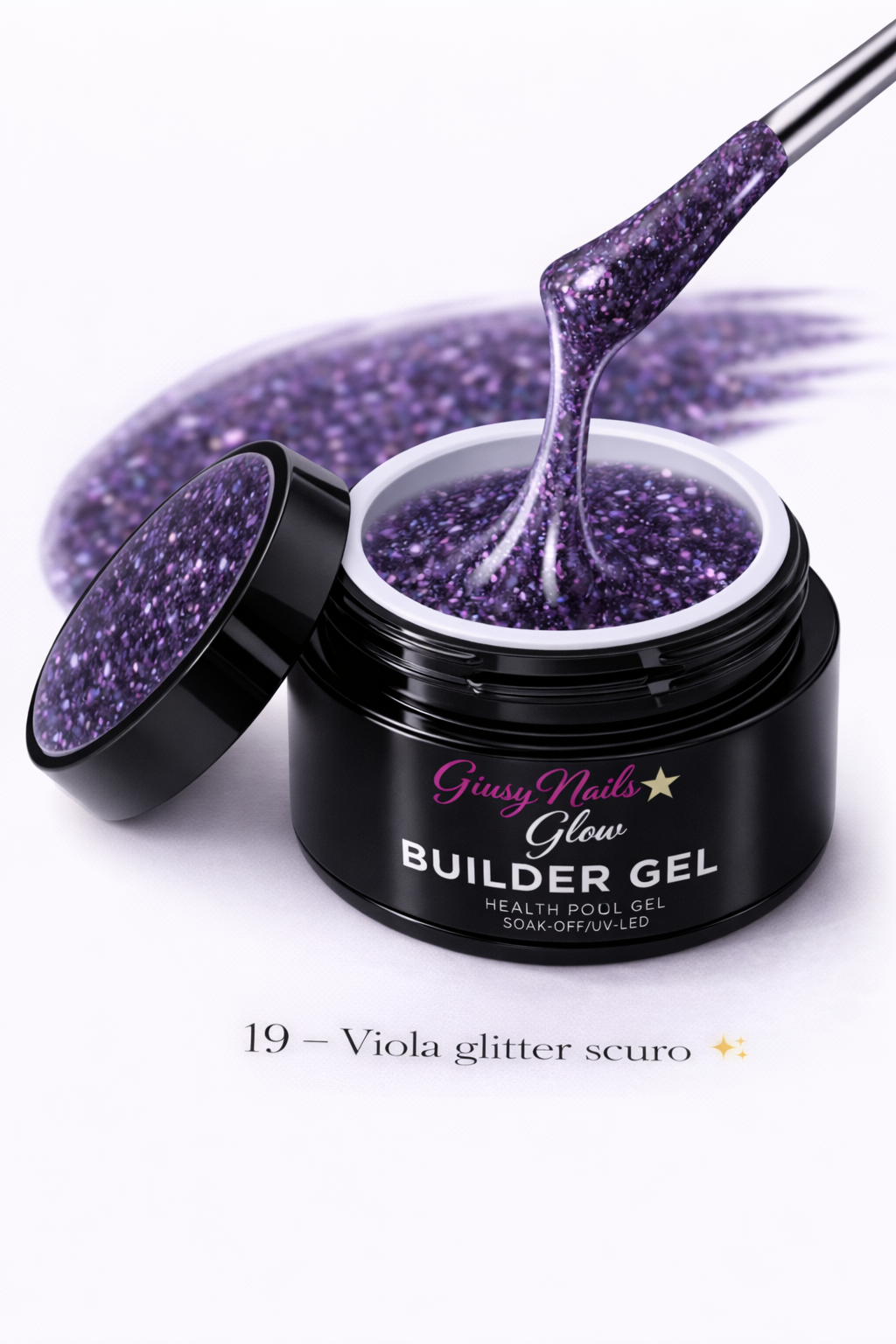 Builder Gel Glitter Viola Scuro 19 – Giusy Nails Glow ⭐️