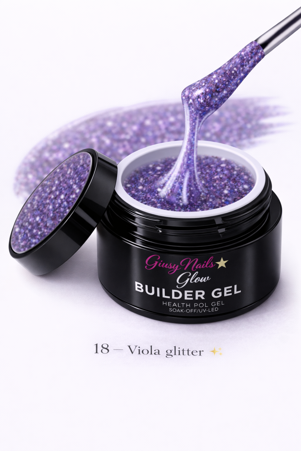 Builder Gel Glitter Viola 18 – Giusy Nails Glow ⭐️