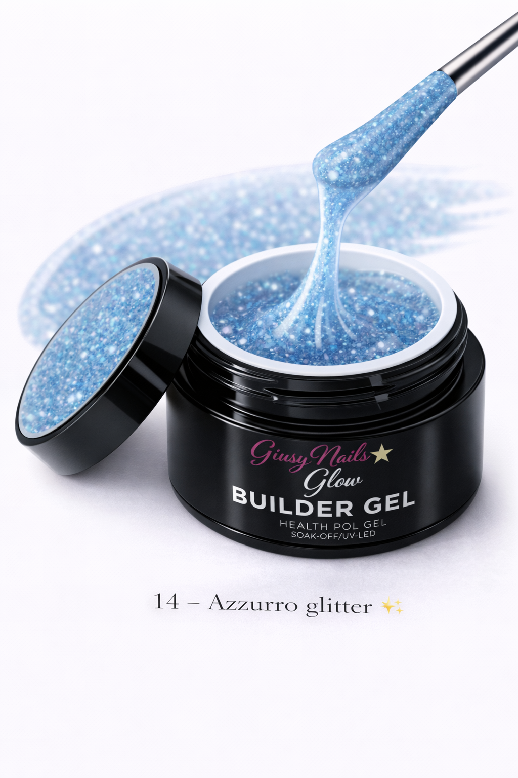 Builder Gel Glitter Azzurro 14 – Giusy Nails Glow ⭐️