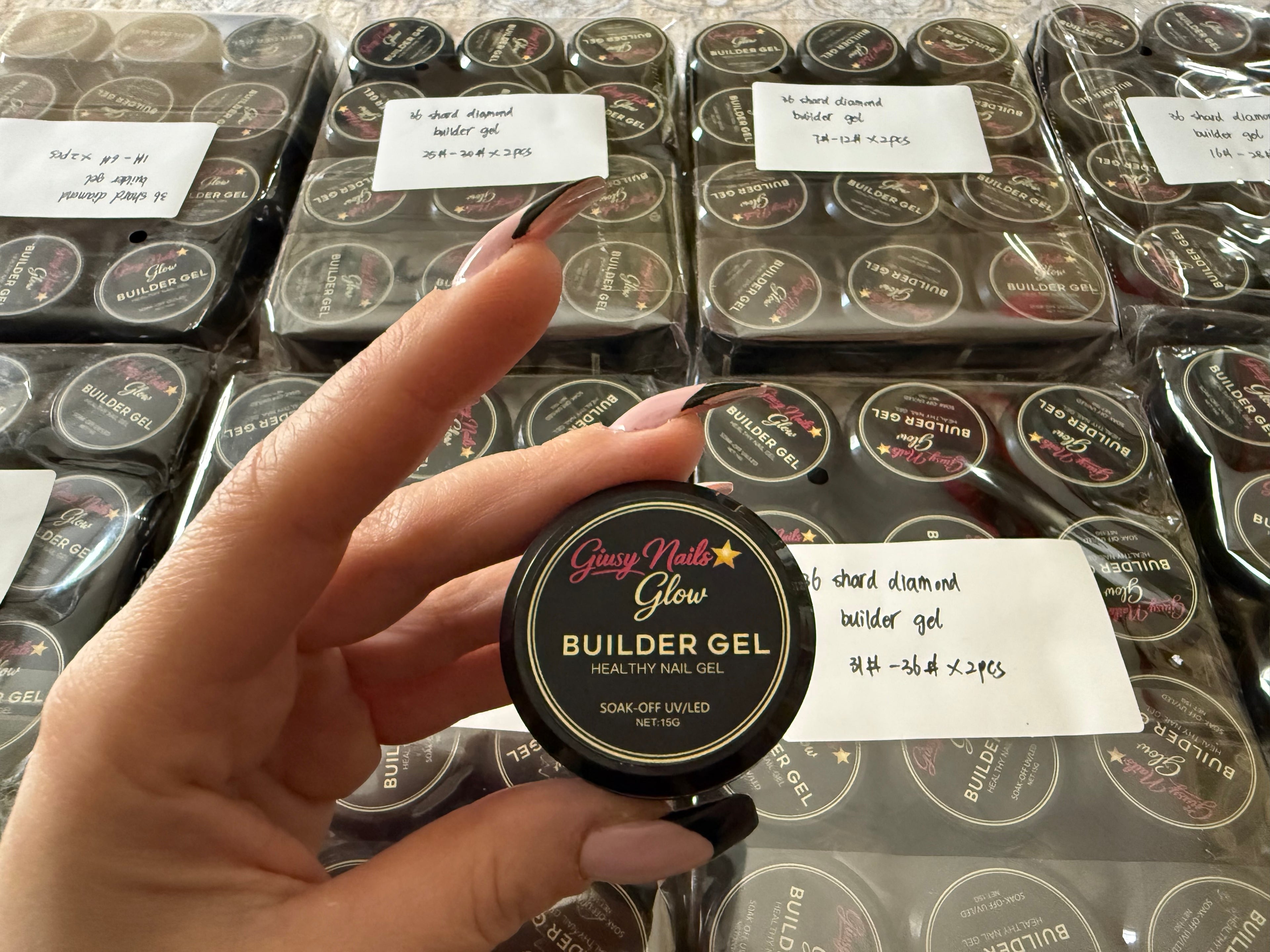 Builder Gel Glitter Giusy Nails Glow – Gel Costruttore Glitterato Professionale