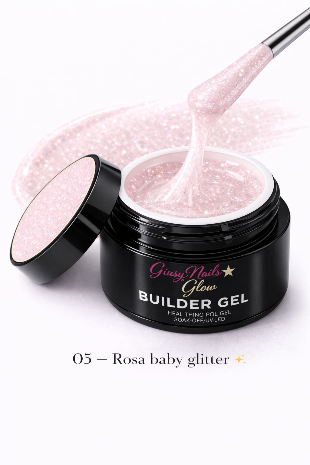 Builder Gel Glitter Rosa Baby 05 – Giusy Nails Glow ⭐️