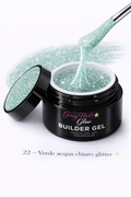 Builder Gel Glitter Verde Acqua Chiaro 22 – Giusy Nails Glow ⭐️
