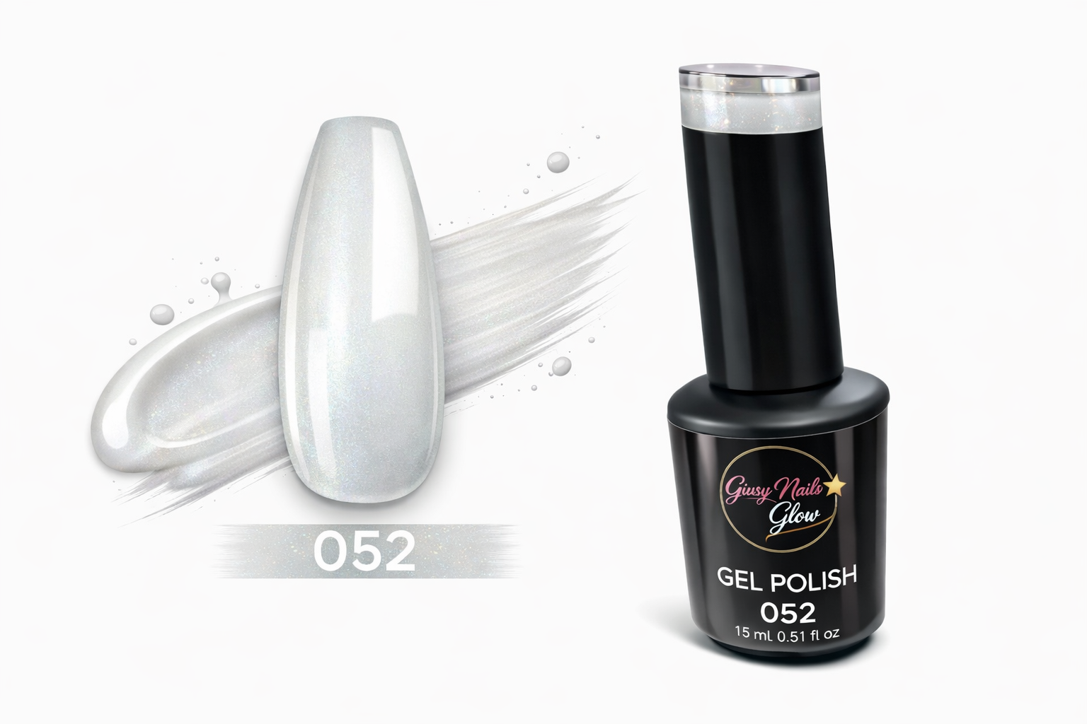 Gel Polish Soak Off UV/LED 052 Bianco Perlato Elegante – 15ml | Giusy Nails Glow ⭐️