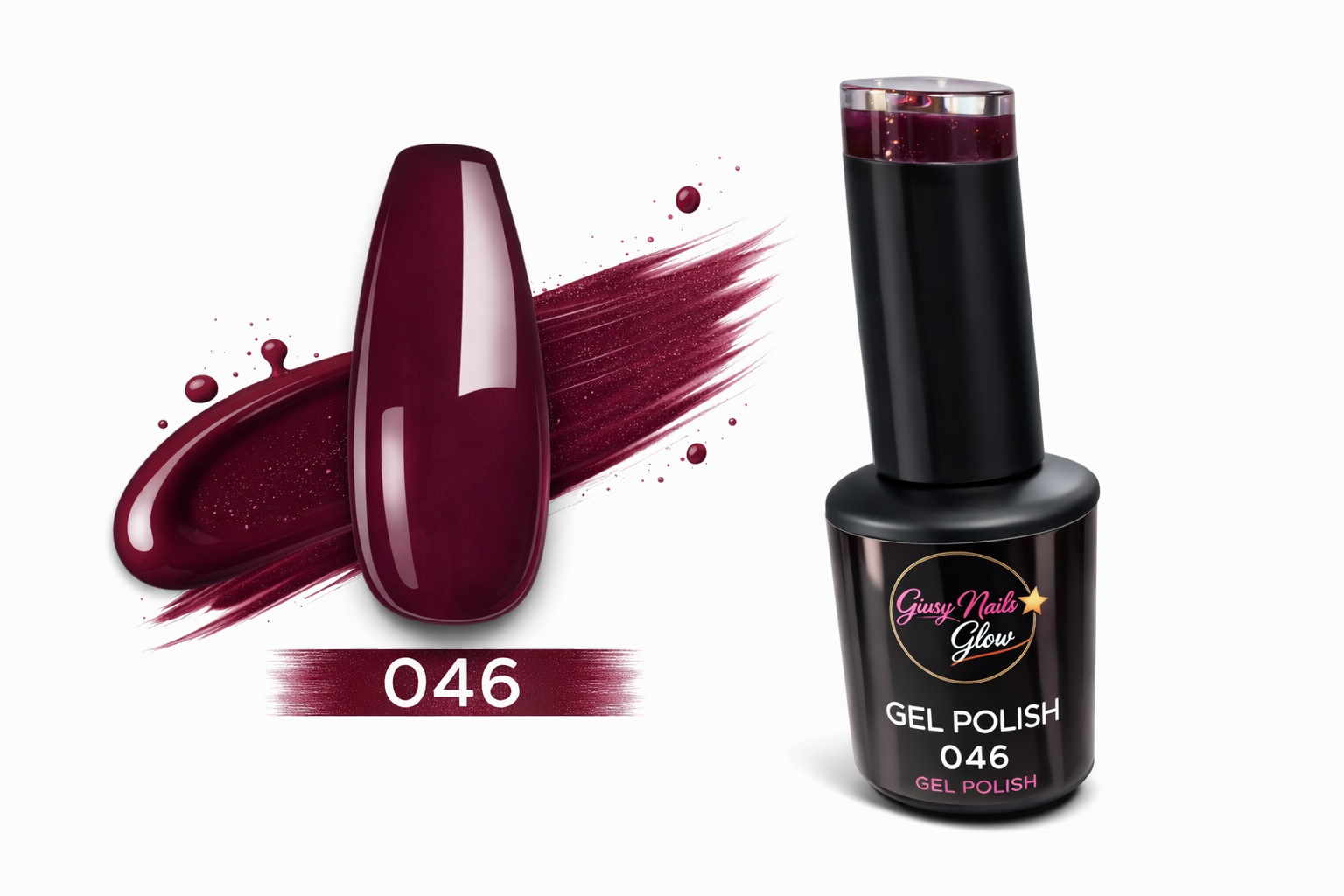 Gel Polish Soak Off UV/LED 046 Bordeaux Elegante – 15ml | Giusy Nails Glow ⭐️