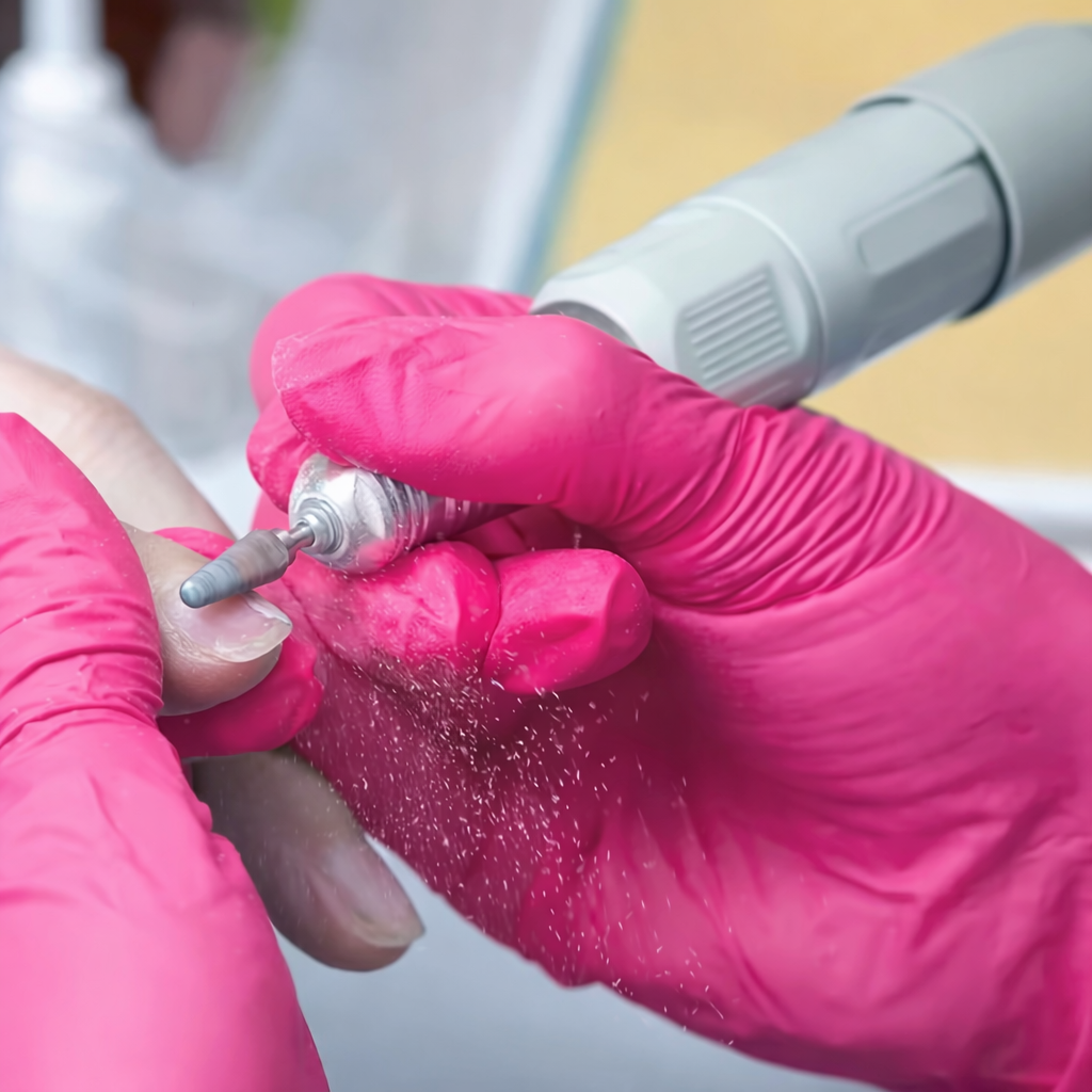 Guanti in Nitrile Rosa Professionali per Onicotecniche – 30 Pezzi)