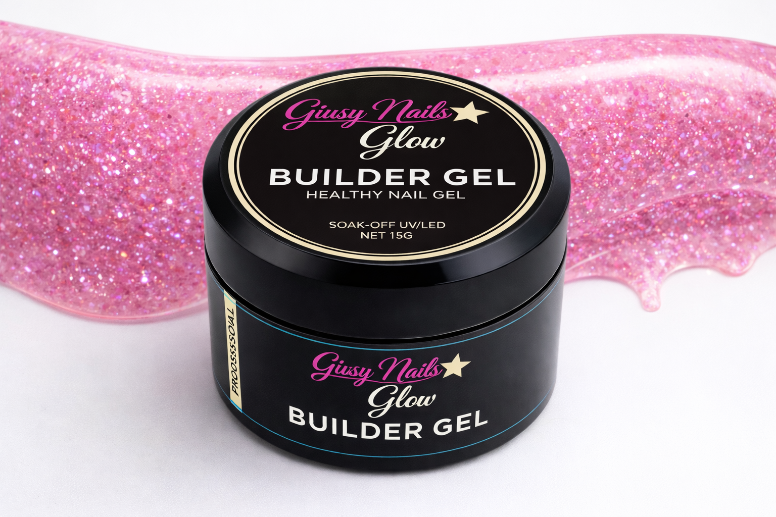 Builder Gel Glitter 15 ml Giusy Nails Glow – Colori Brillanti