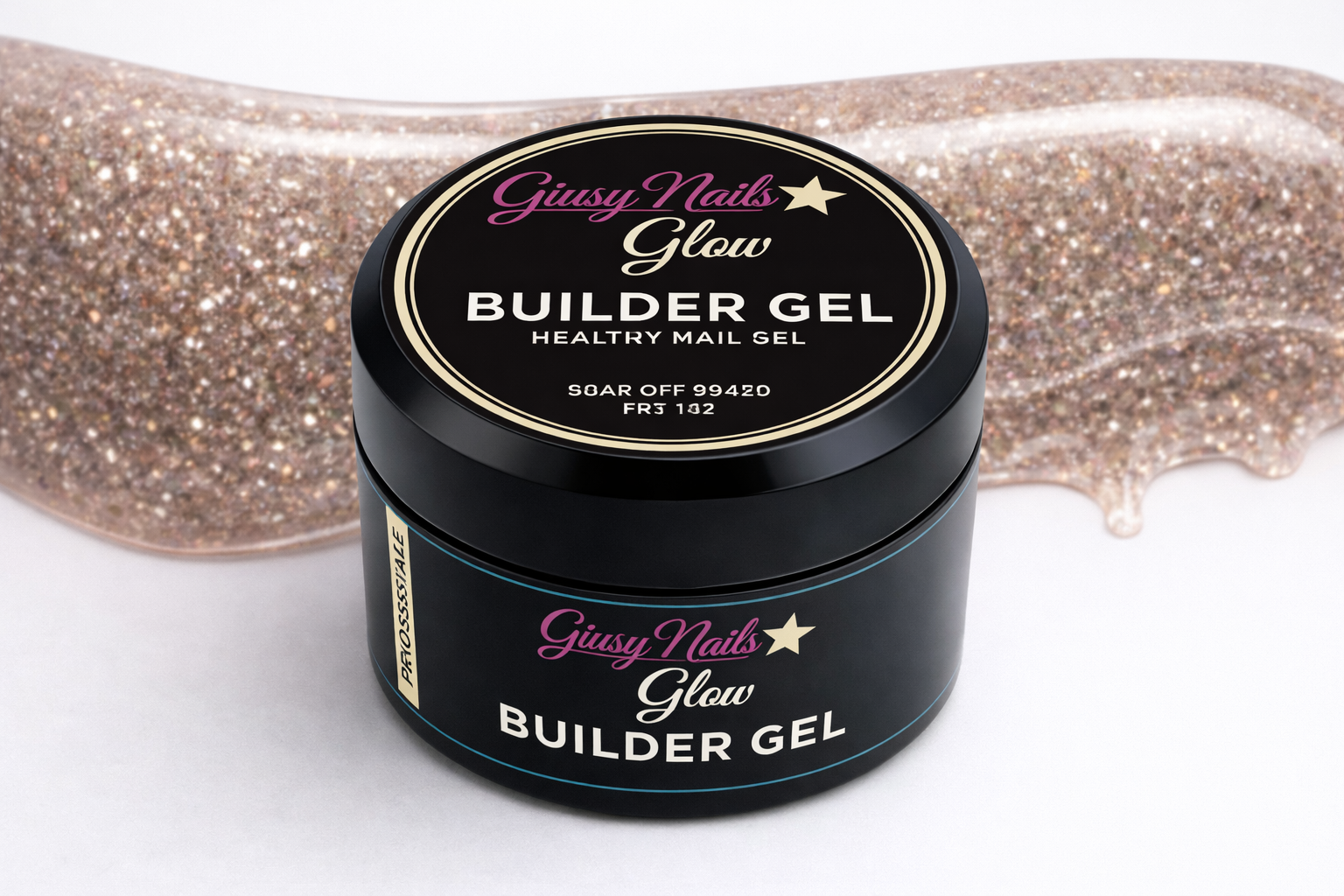 Builder Gel Glitter 15 ml Giusy Nails Glow – Colori Brillanti