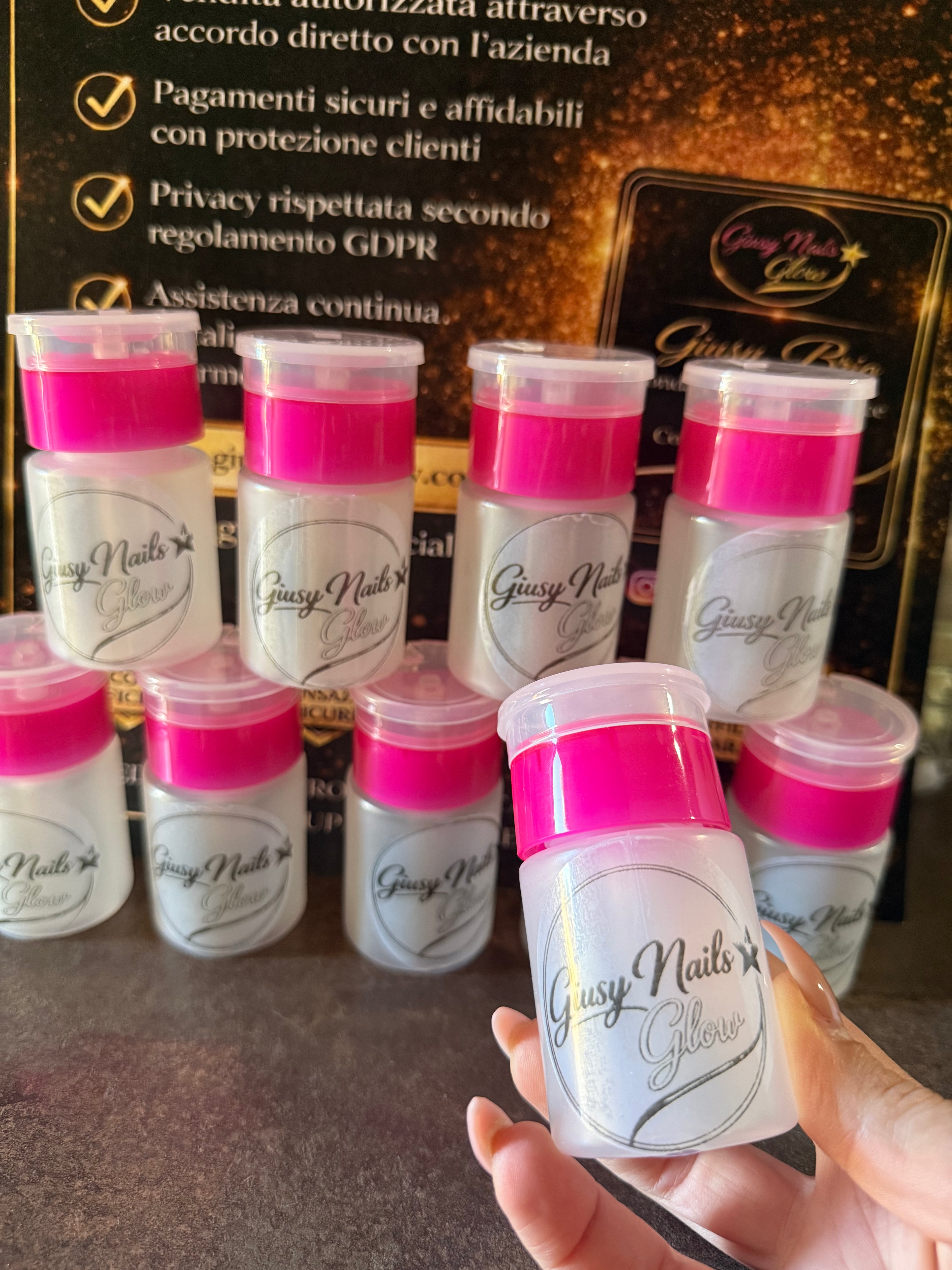 Flacone per Manicure 60 ml – Dispenser a Spruzzo Senza Aria