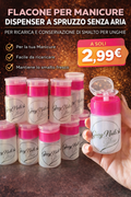 Flacone per Manicure 60 ml – Dispenser a Spruzzo Senza Aria