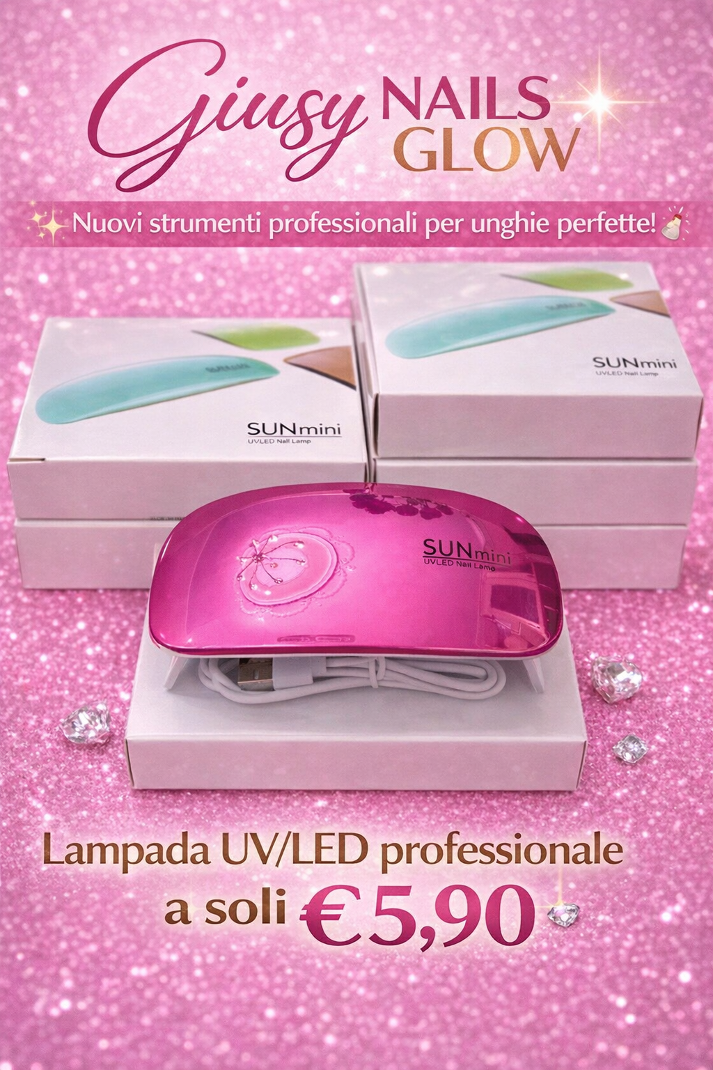 Lampada UV/LED Professionale per Unghie – Asciugatura Rapida | Giusy Nails Glow ⭐