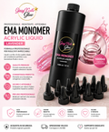 EMA Monomer Acrylic Liquid Lavender 1000ml Giusy Nails Glow⭐️